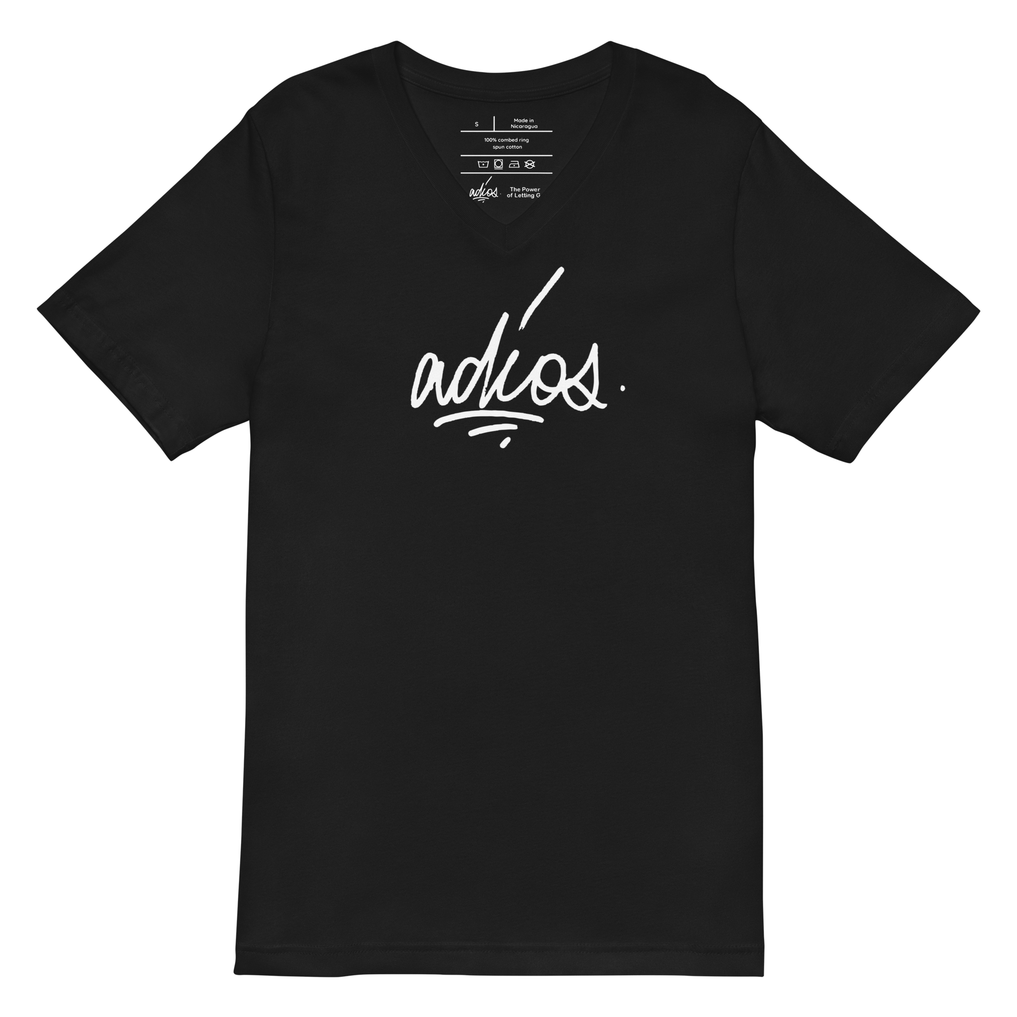 adios Men's V-Neck Bella + Canvas Cotton T-Shirt