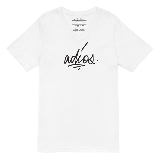 adios Men's V-Neck Bella + Canvas Cotton T-Shirt